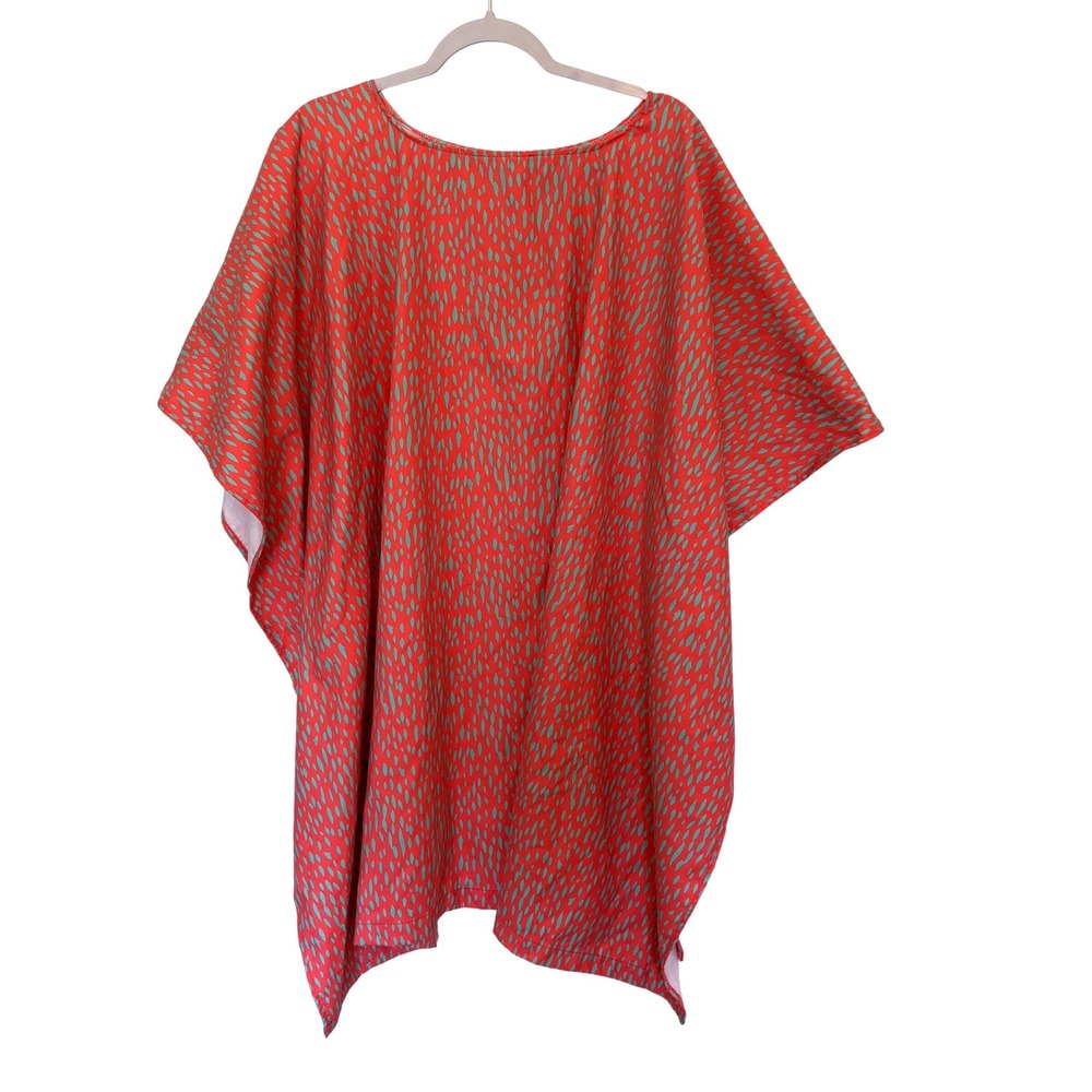 Serenity Beach Wearable Towel Poncho Coral Reef Pink Mint Green Oversized Boho